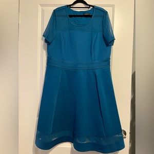 Teal Fit & Flare Dress, Size 18/20